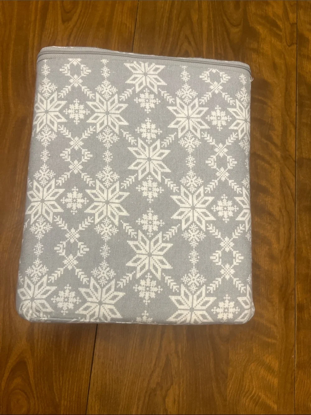 NEW 100% cotton Snowflake holiday FULL size sheet set flat, fitted, 2 pillowcase